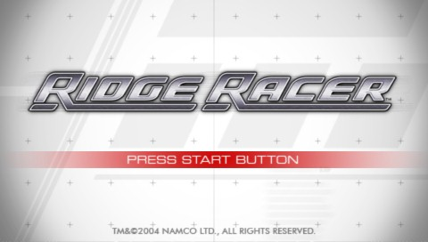 Ridge Racer title screen for PSP